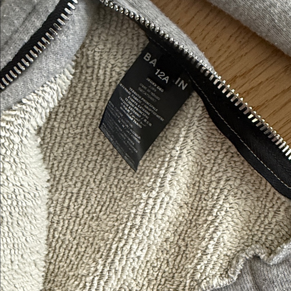 Balmain Kids Gray Hoodie with Logo - Picture 2 of 3